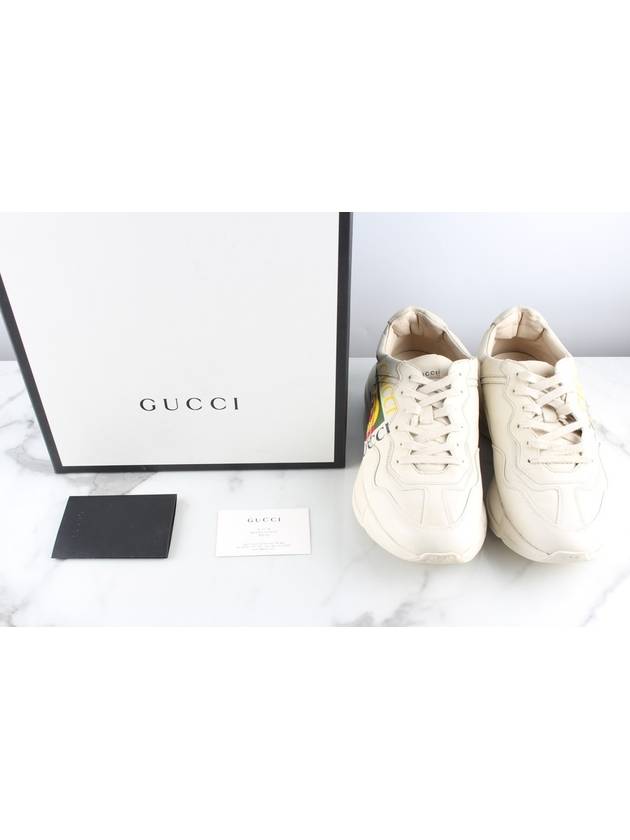 Luxury Gucci Trending 2025 Square Logo Rhyton Sneakers 7 5