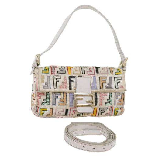 Luxury FendiZucca Canvas Mamma Baguette Shoulder Bag Multicolorai670