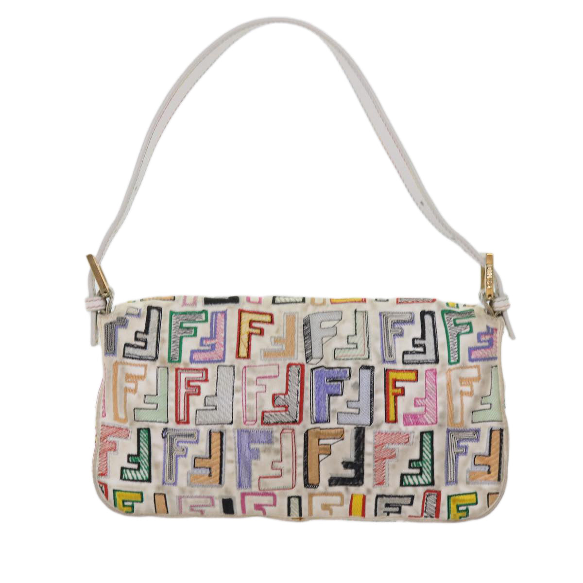 Luxury FendiZucca Canvas Mamma Baguette Shoulder Bag Multicolorai670