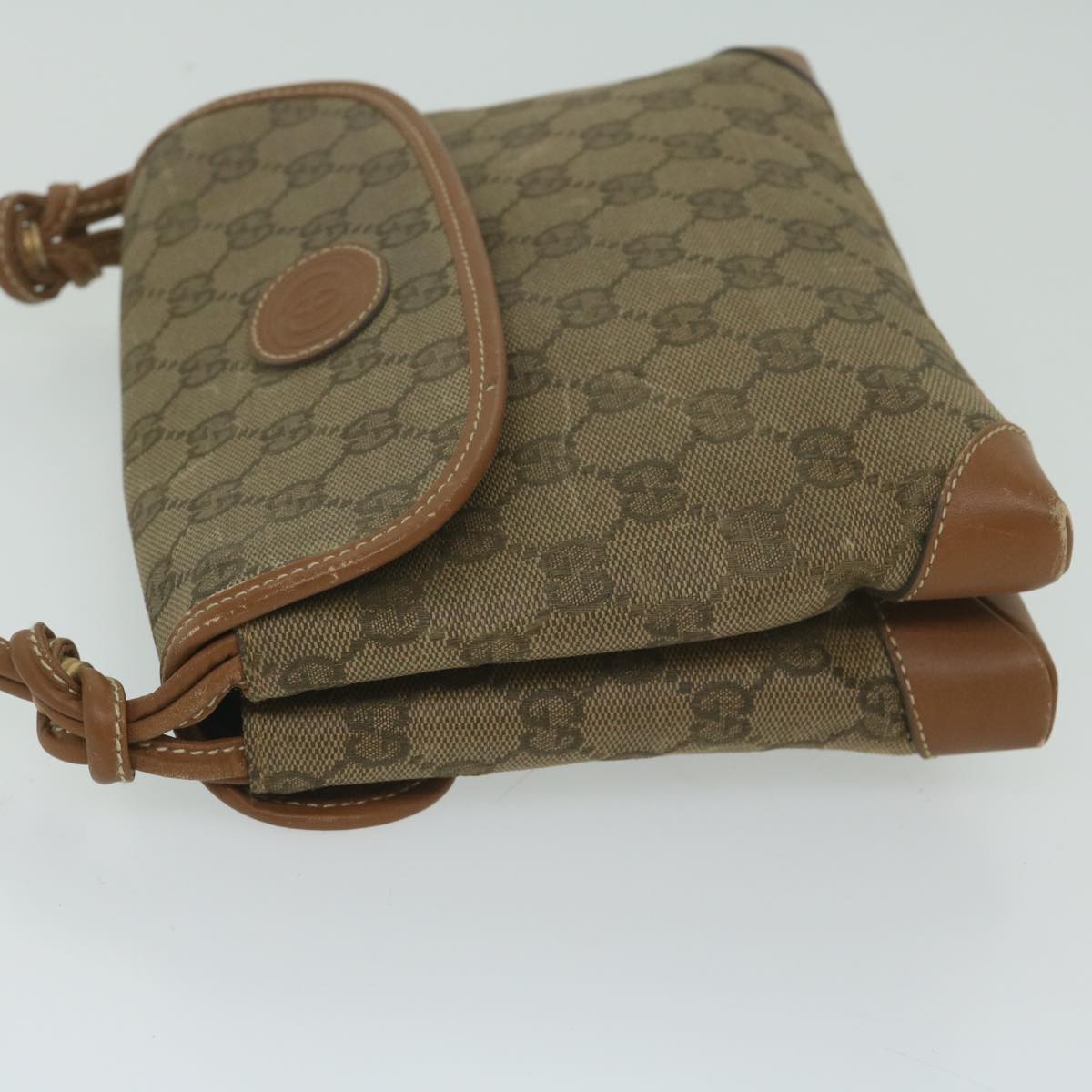 GUCCI GG Canvas Shoulder Bag Beige  ai697