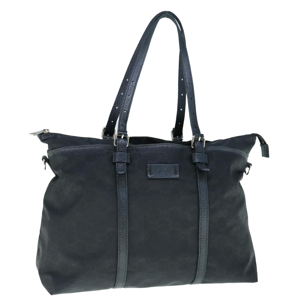 GUCCI GG Canvas Tote Bag Black 387067  ai740