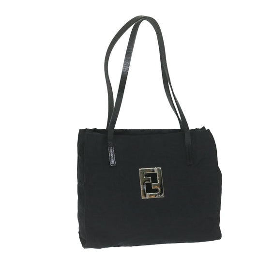 Luxury FendiZucca Canvas Hand Bag Blackai742