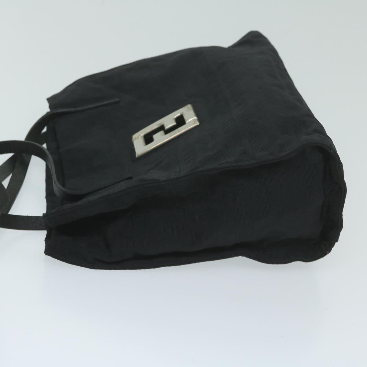 Luxury FendiZucca Canvas Hand Bag Blackai742