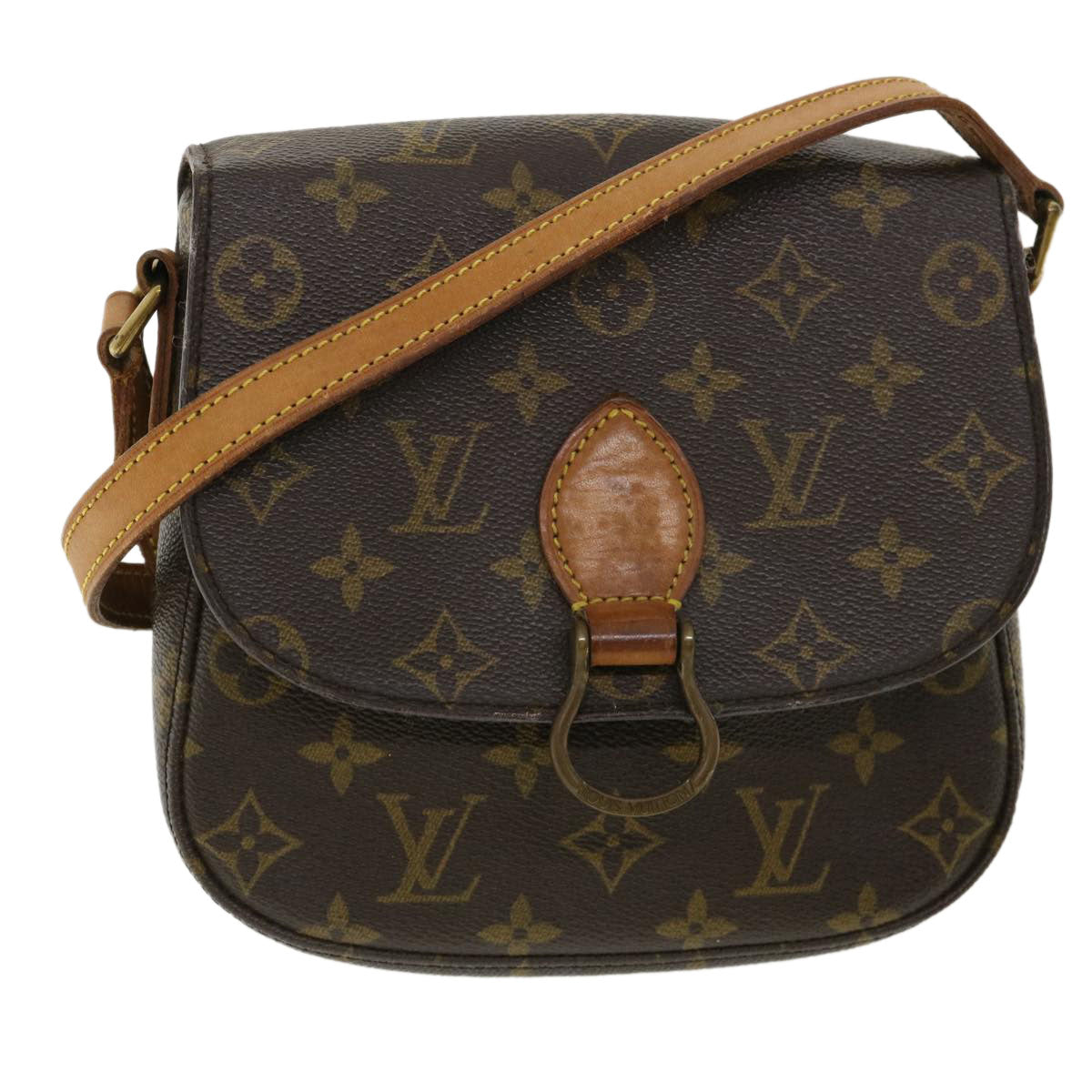 LOUIS VUITTON Monogram Saint Cloud MM Shoulder Bag M51243 LV am3221