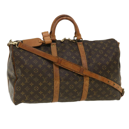 LOUIS VUITTON Monogram Keepall Bandouliere 50 Boston Bag M41416 LV am3865
