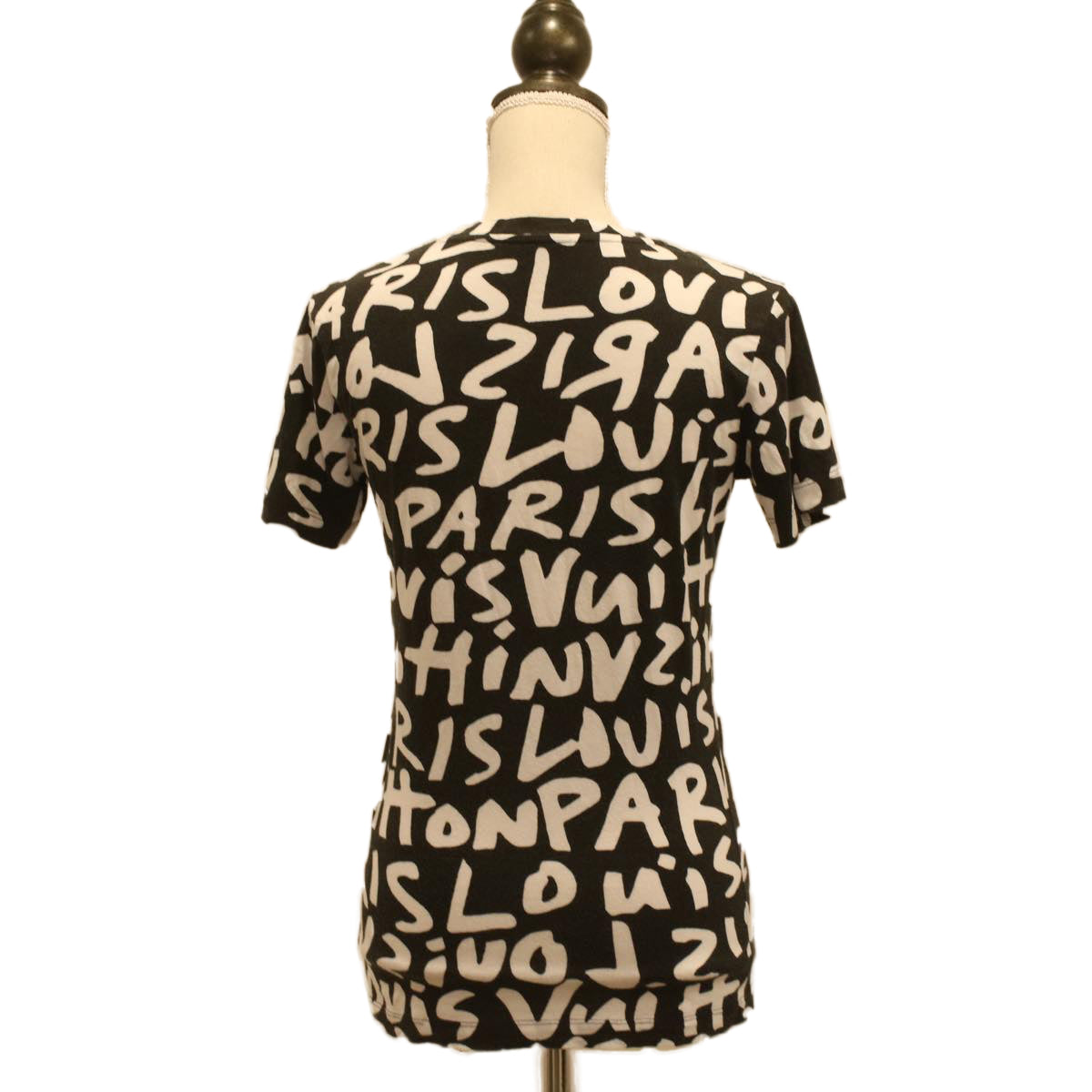 LOUIS VUITTON Monogram Graffiti Shirt XS Black White LV am3915