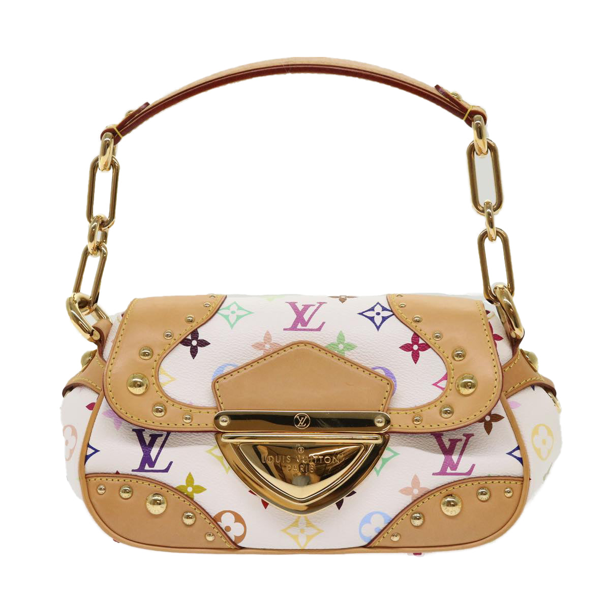 LOUIS VUITTON Monogram Multicolor Marilyn Shoulder Bag White M40127 am4684A