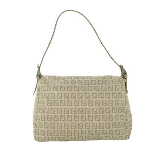 Luxury FendiZucchino Canvas Mamma Baguette Shoulder Bag Beigeam4994