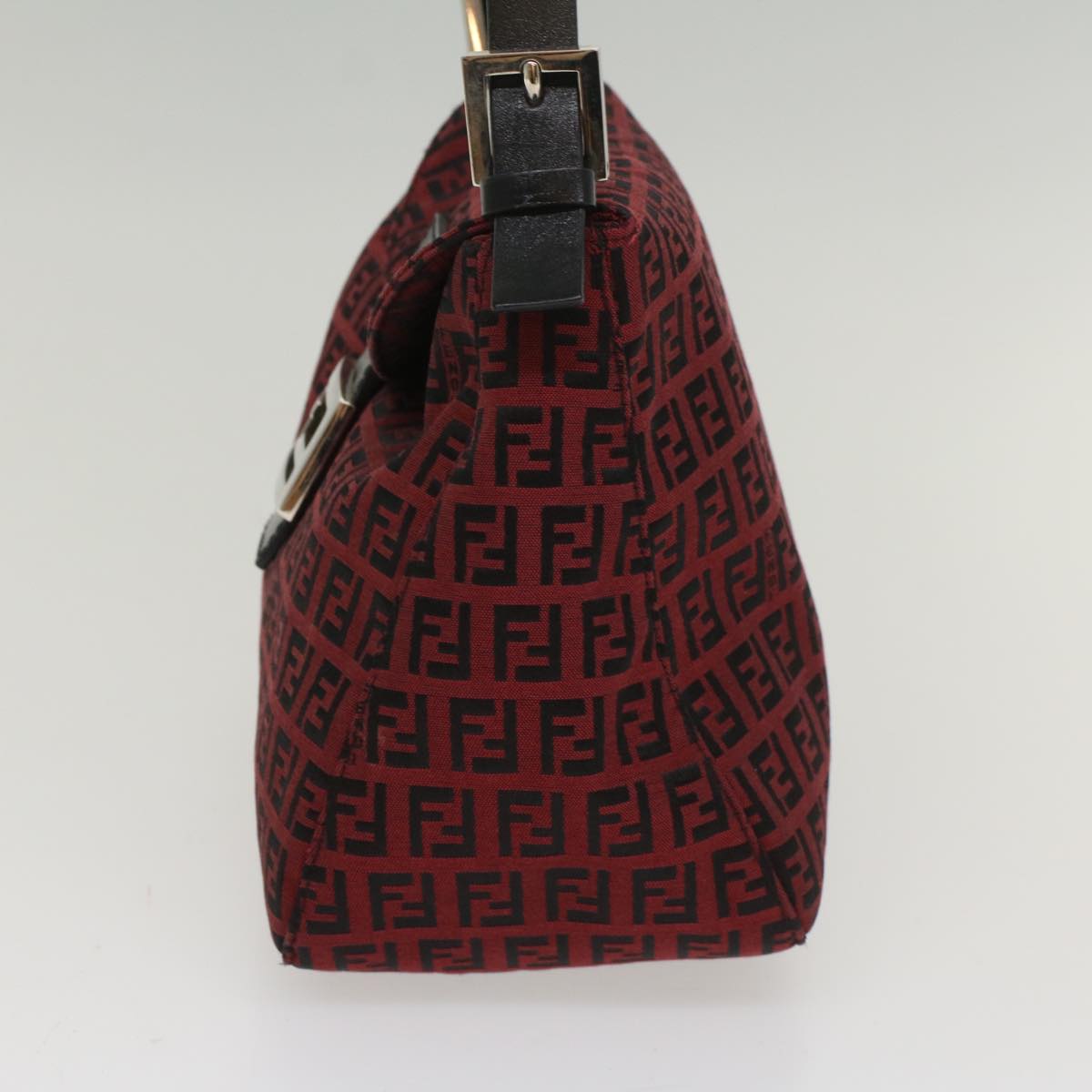 Luxury FendiZucchino Canvas Mamma Baguette Shoulder Bag Redam5029