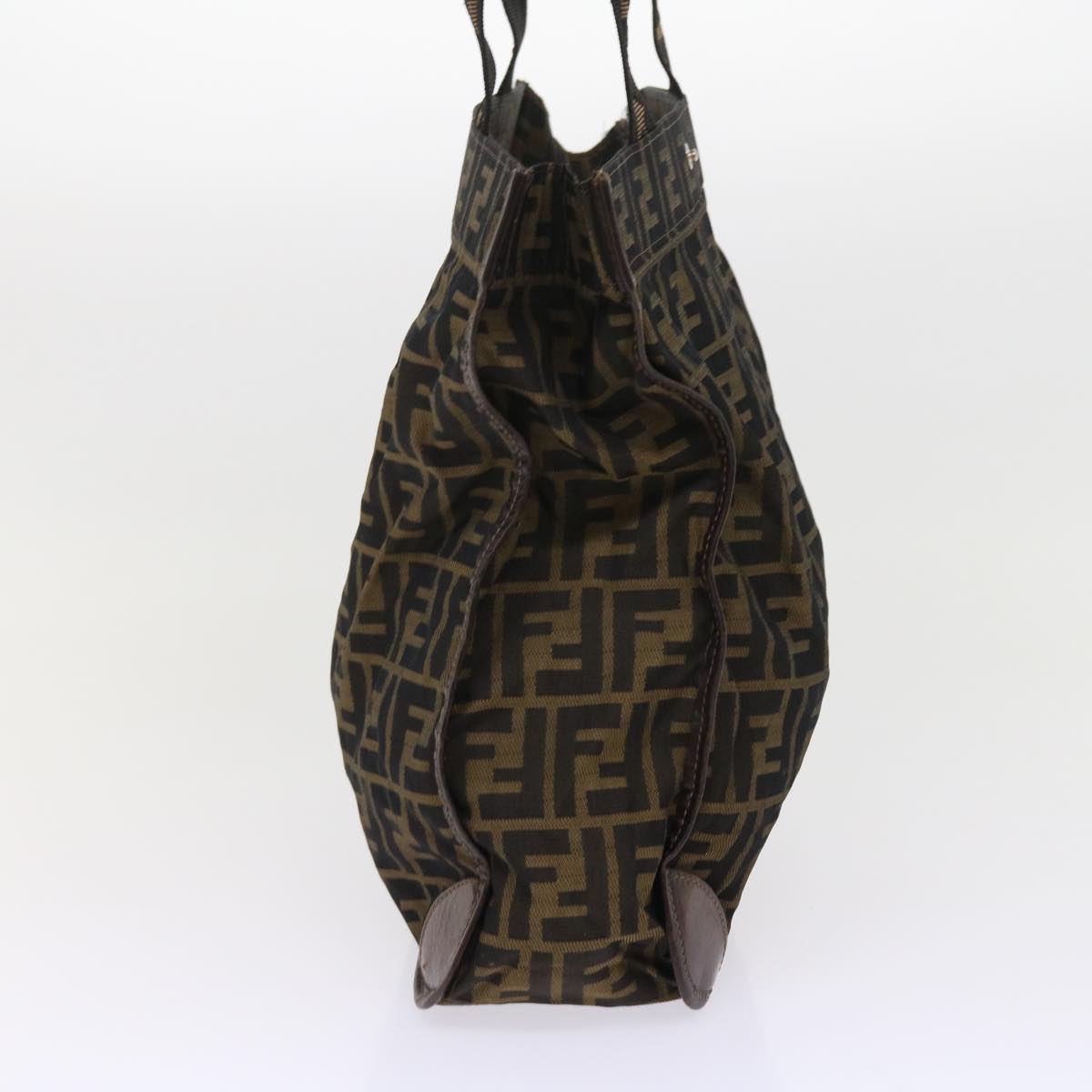 Luxury FendiZucca Canvas Hand Bag Nylon 2Set Brown Blackam5047