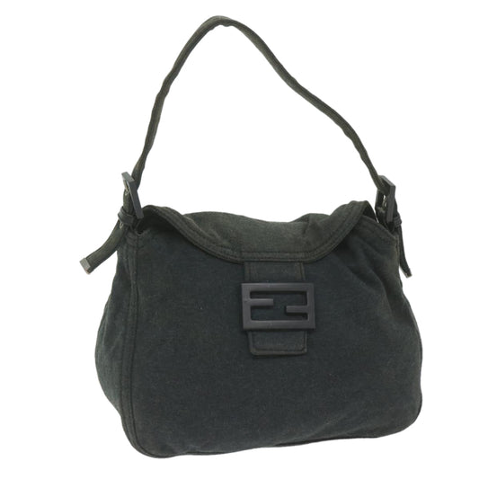 Luxury FendiMamma Baguette Shoulder Bag cotton Grayam5207