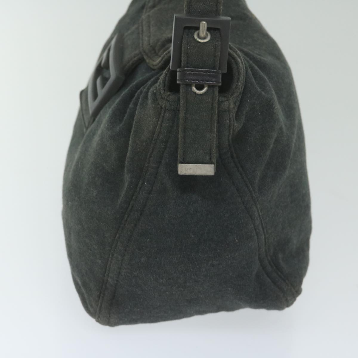 Luxury FendiMamma Baguette Shoulder Bag cotton Grayam5207