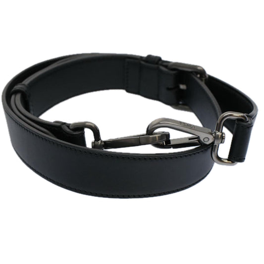 Luxury FendiAdjustable Shoulder Strap Leather 33.9""-40.9"" Blackam5224