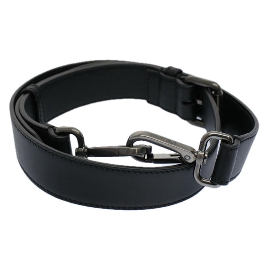 Luxury FendiAdjustable Shoulder Strap Leather 33.9""-40.9"" Blackam5224