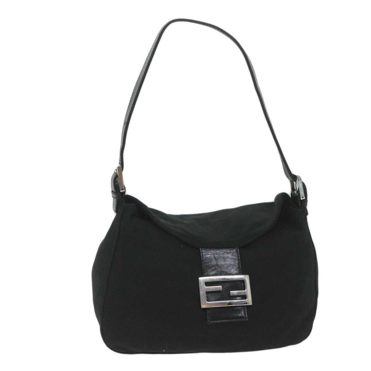 Luxury FendiMamma Baguette Shoulder Bag Nylon Black 2305 26426 008am5339