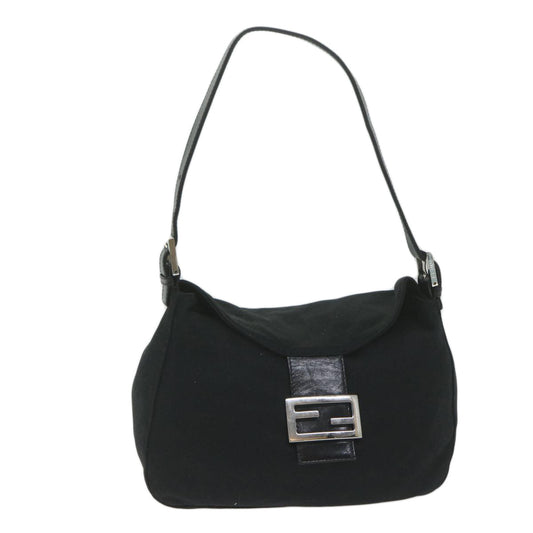 Luxury FendiMamma Baguette Shoulder Bag Nylon Black 2305 26426 008am5339