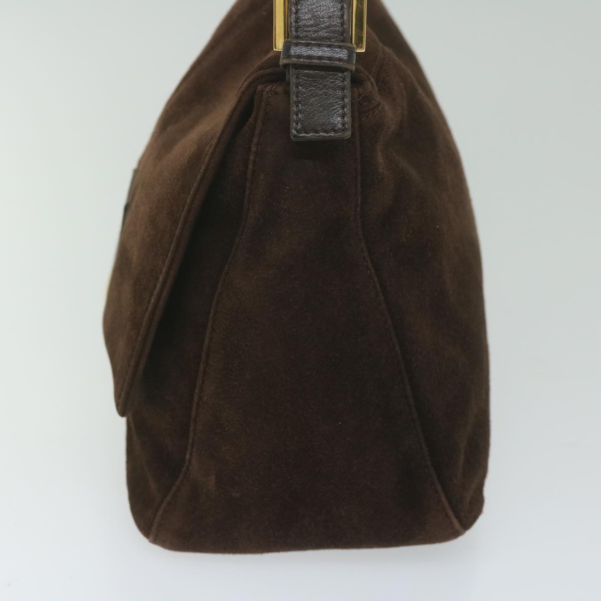 Luxury FendiMamma Baguette Shoulder Bag Suede Brownam5342