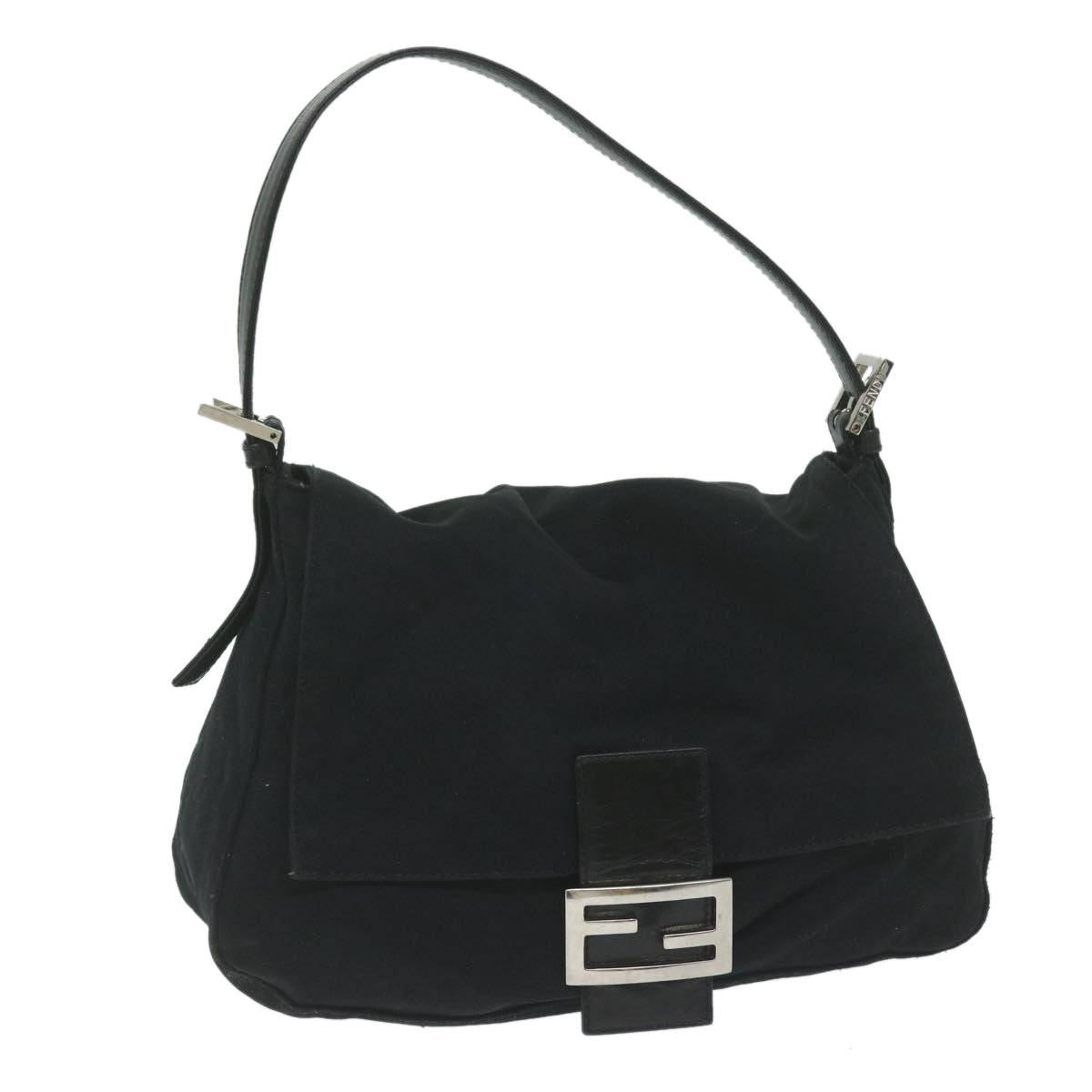 Luxury FendiMamma Baguette Shoulder Bag Nylon Black 2321 26325 008am5345