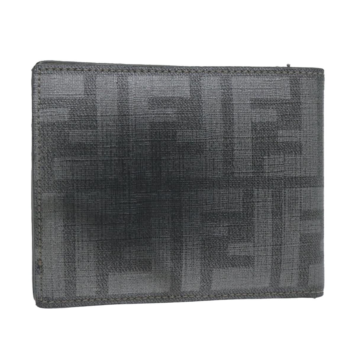 Luxury FendiZucca Canvas Wallet Grayam5394
