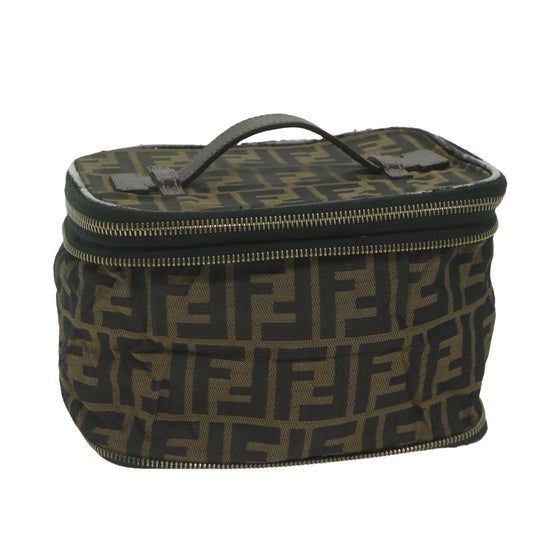 Luxury FendiZucca Canvas Vanity Cosmetic Pouch Brownam5439