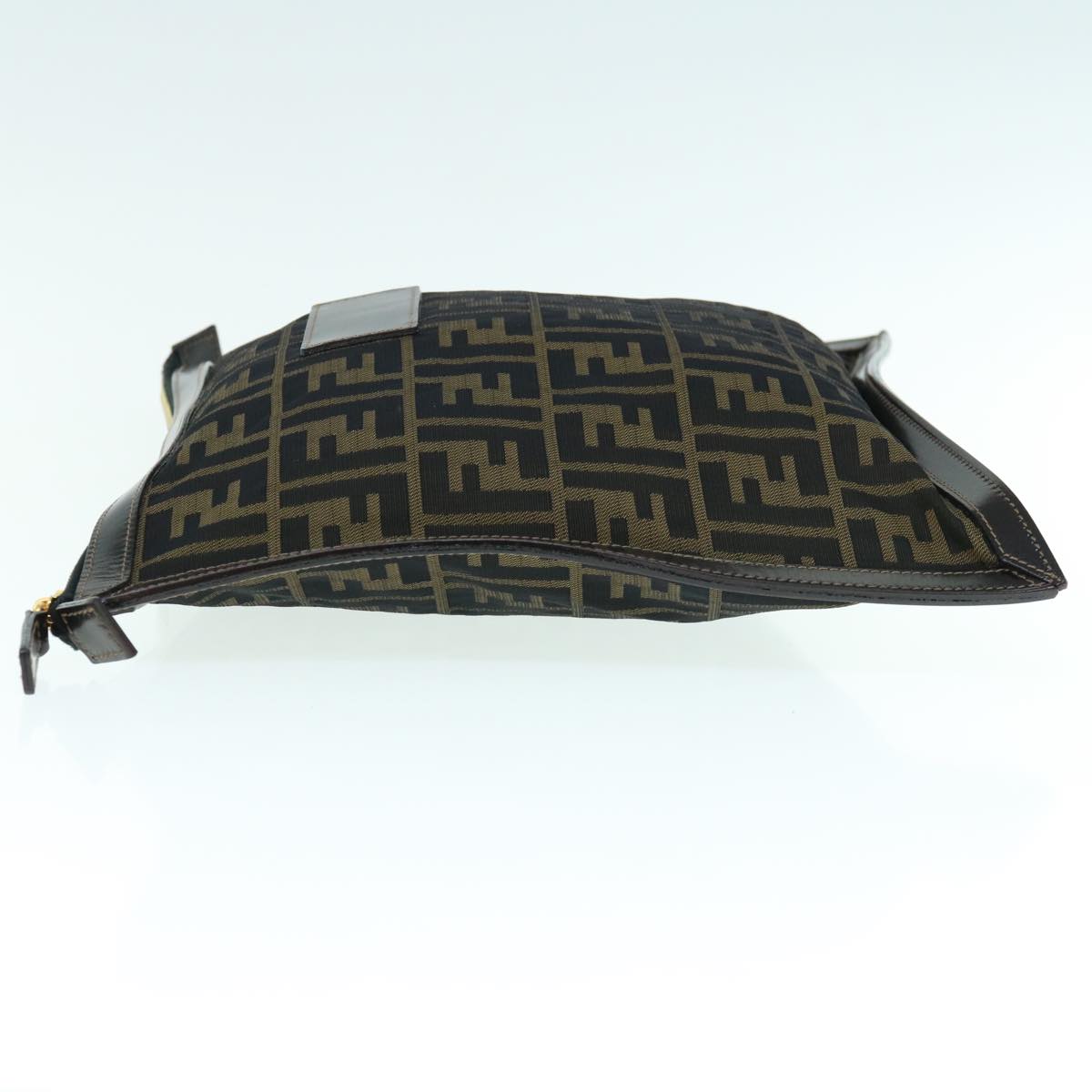 Luxury FendiZucca Canvas Clutch Bag Black Brownam5573