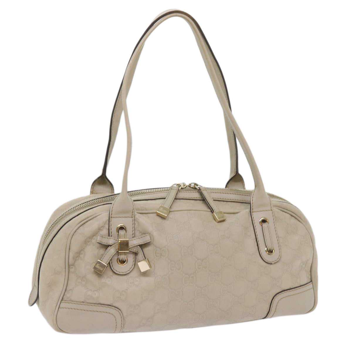 GUCCI GG Canvas Guccissima Pretty Shoulder Bag White 161720  am5672