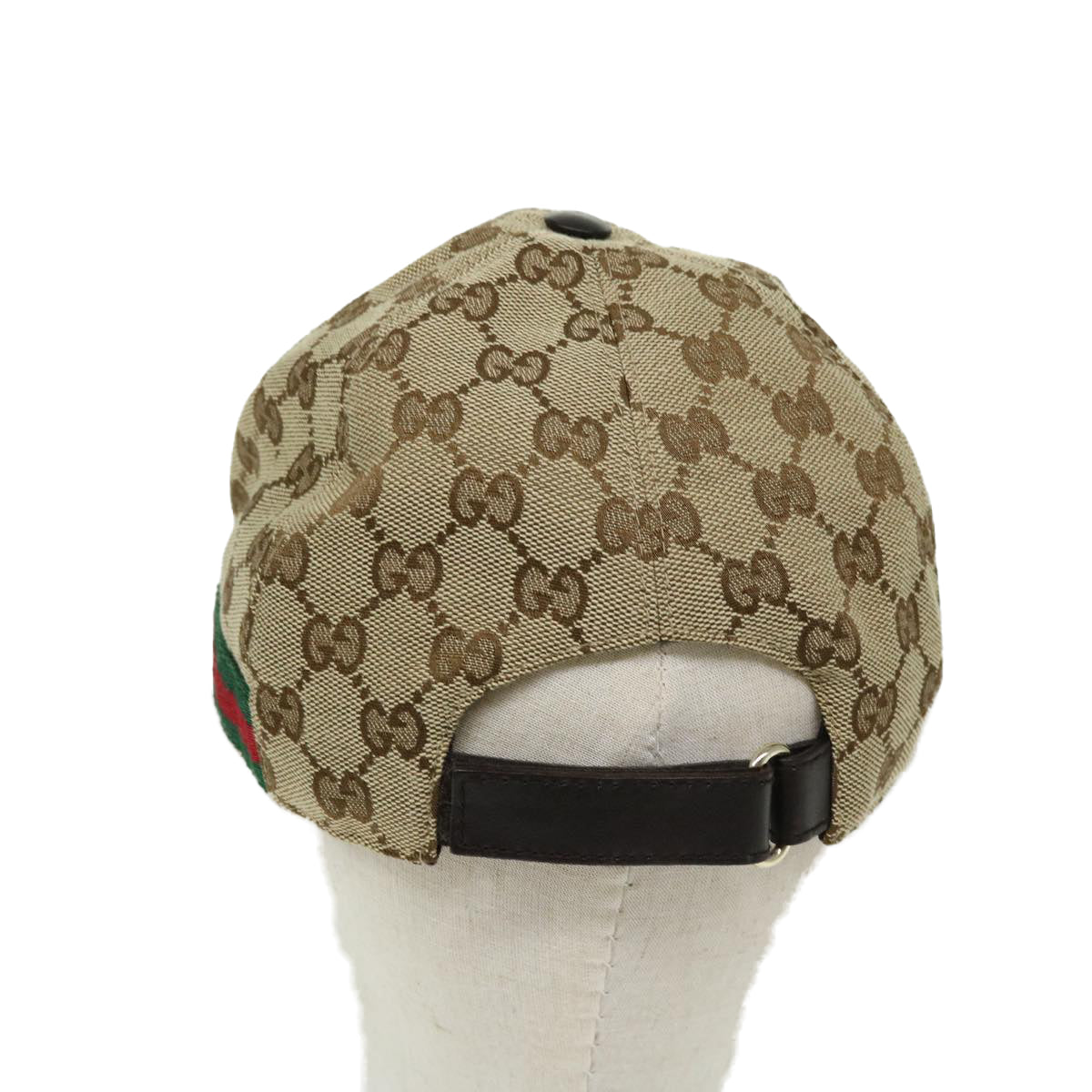 GUCCI GG Canvas Web Sherry Line Cap L size Beige Red Green 200035  am5811