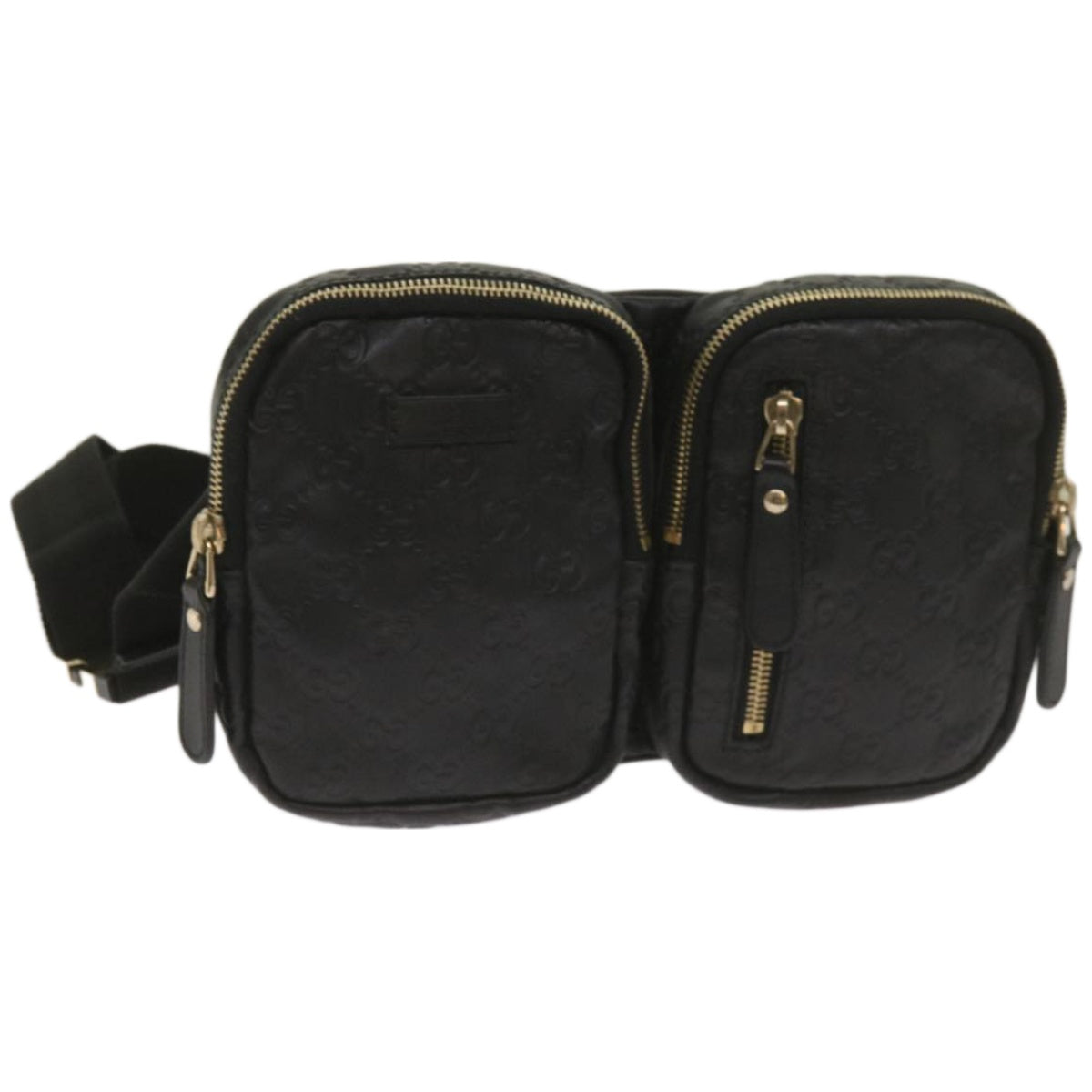 GUCCI GG Canvas Guccissima Waist bag Black 246417  am5821