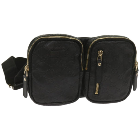 GUCCI GG Canvas Guccissima Waist bag Black 246417  am5821
