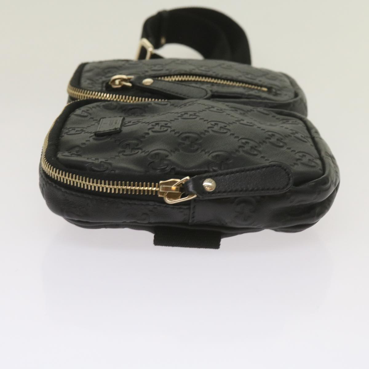 GUCCI GG Canvas Guccissima Waist bag Black 246417  am5821