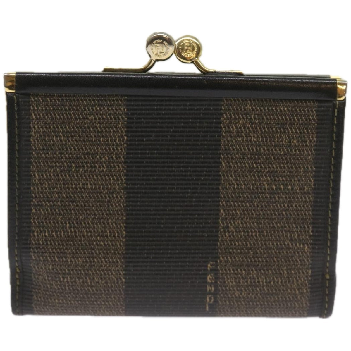 Luxury FendiPecan Canvas Wallet Black Brownam5840