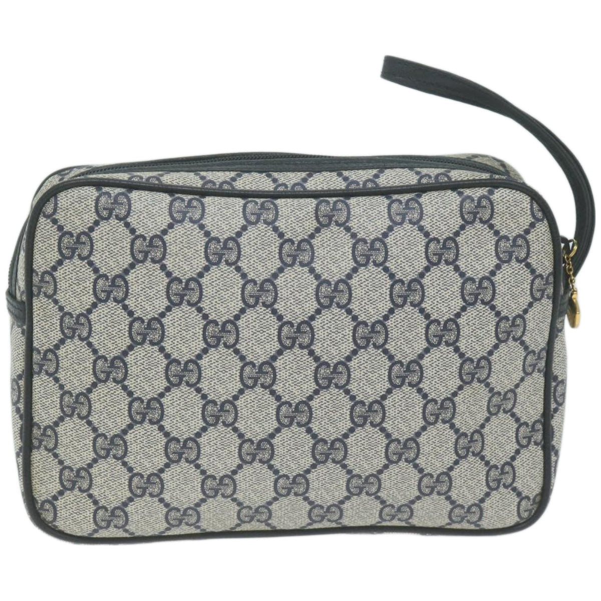 GUCCI GG Supreme Clutch Bag PVC Navy  am5841