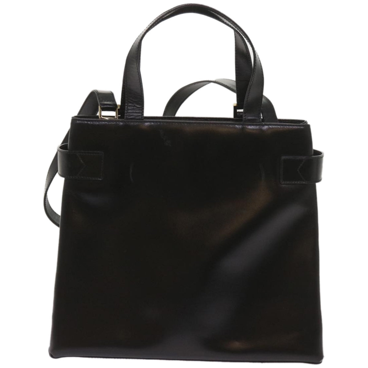 GUCCI Hand Bag Leather 2way Black 000 2046 0562  am5882