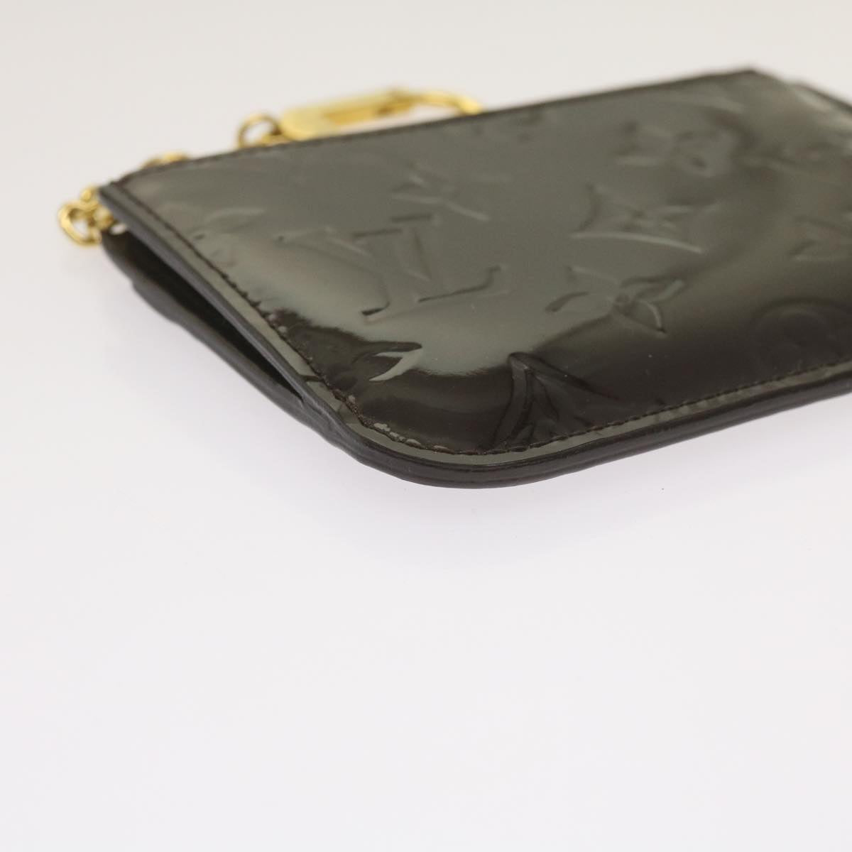 LOUIS VUITTON Vernis Pochette Cles NM Coin Purse Amarante M93557 LV am5905