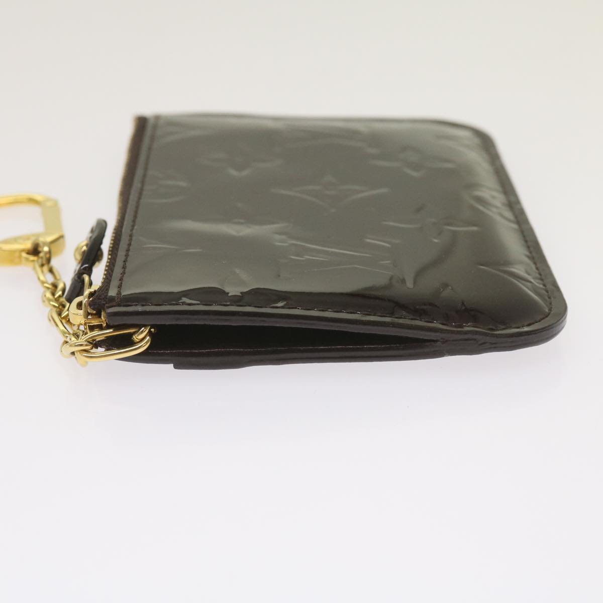 LOUIS VUITTON Vernis Pochette Cles NM Coin Purse Amarante M93557 LV am5905