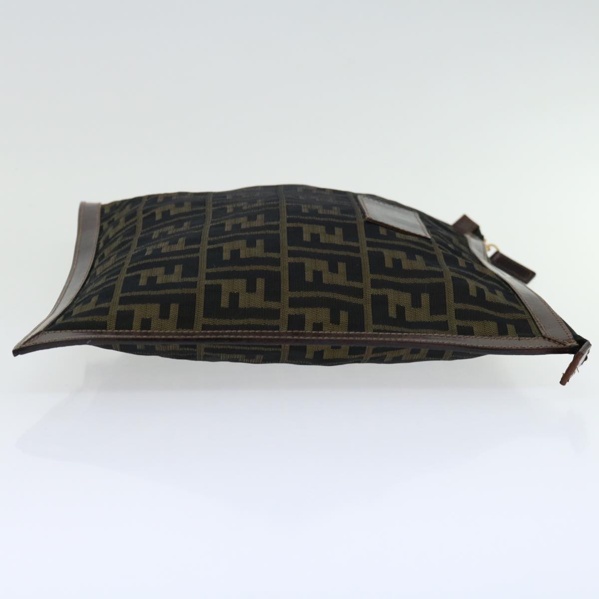 Luxury FendiZucca Canvas Clutch Bag Brownam5950