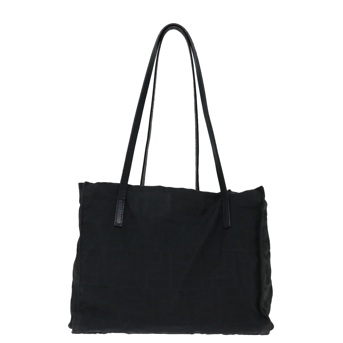 Luxury FendiZucca Canvas Shoulder Bag Blackam5951