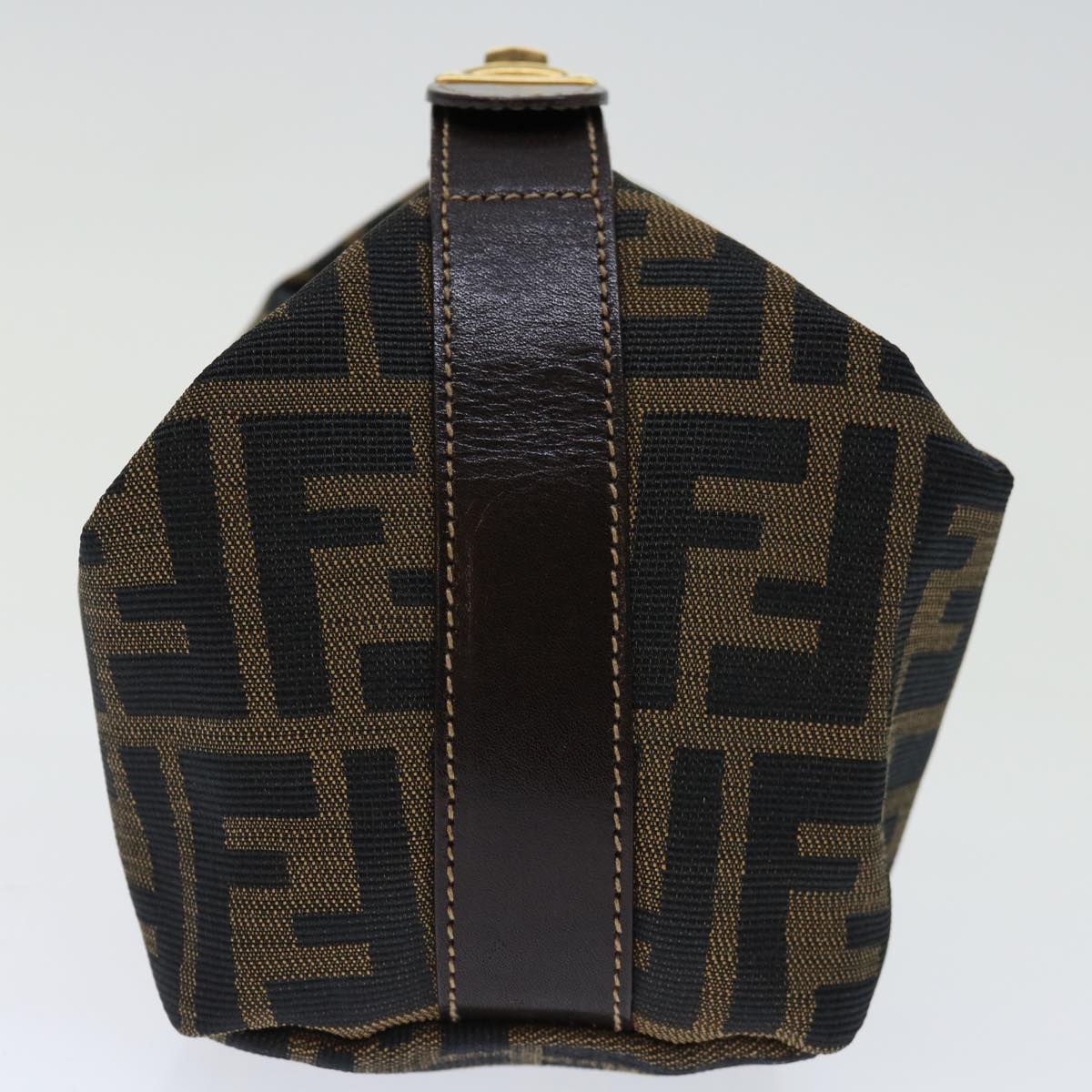 Luxury FendiZucca Canvas Mini Hand Bag Brown Blackam5975