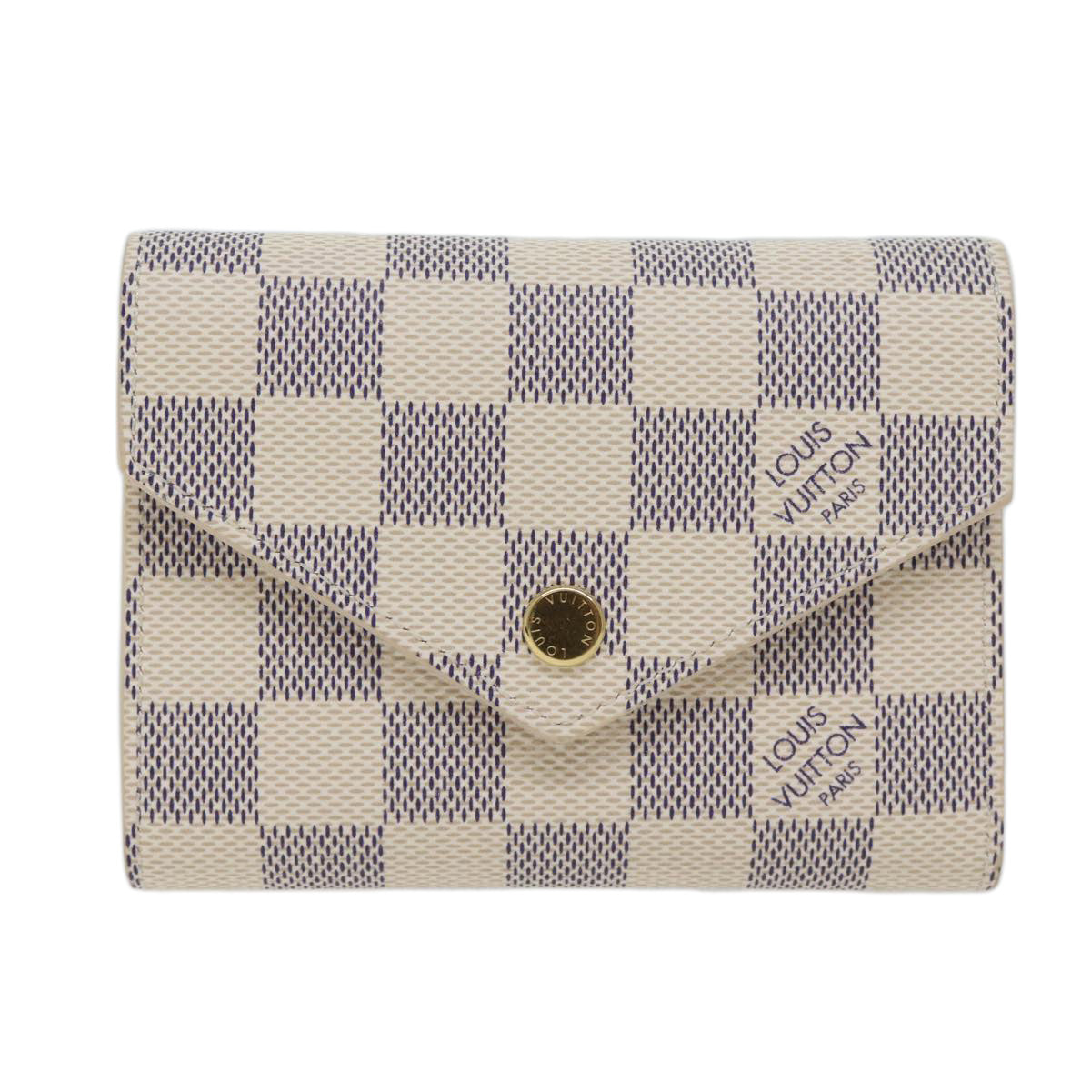 LOUIS VUITTON Damier Azur Portefeuille Victorine Wallet N64022 LV am6071A