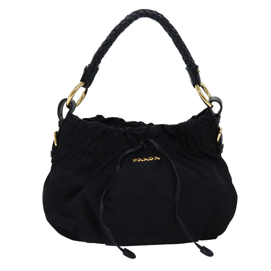 Luxury PradaRibbon Hand Bag Nylon Black am6168