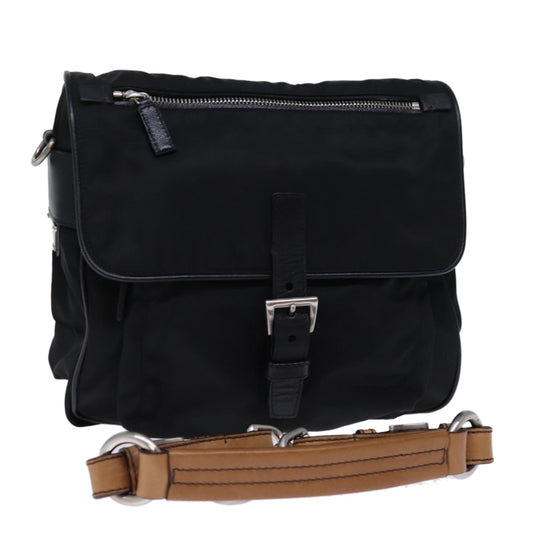 Luxury PradaShoulder Bag Nylon Leather Black am6182