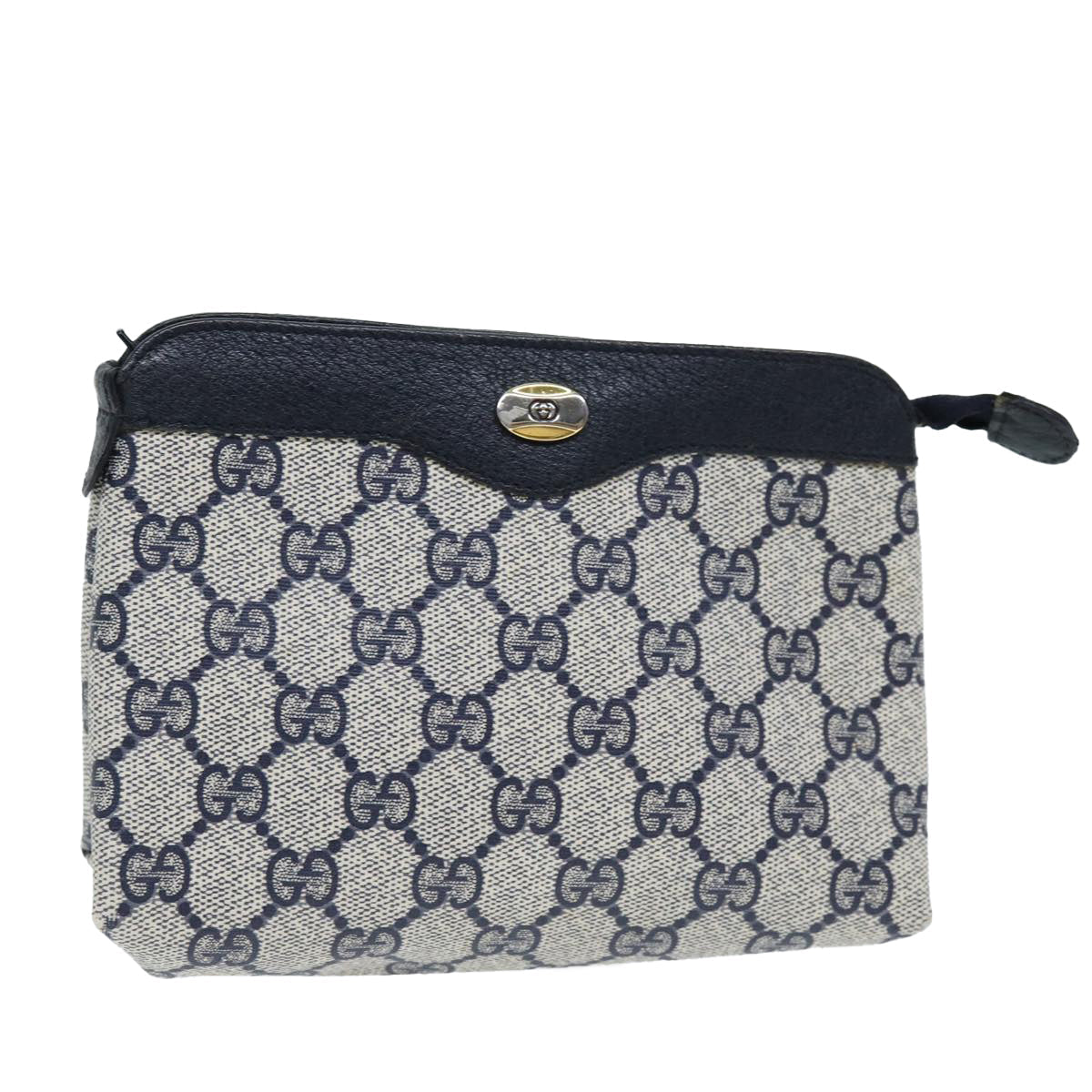 Luxury Gucci Trending 2025 GG Supreme Pouch PVC Leather Navy 89 01 020  am6188