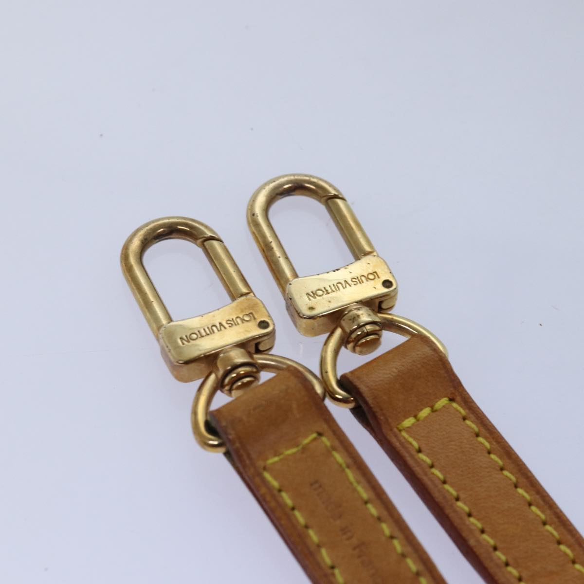 LOUIS VUITTON Shoulder Strap Leather 35.8"" Beige LV am6281
