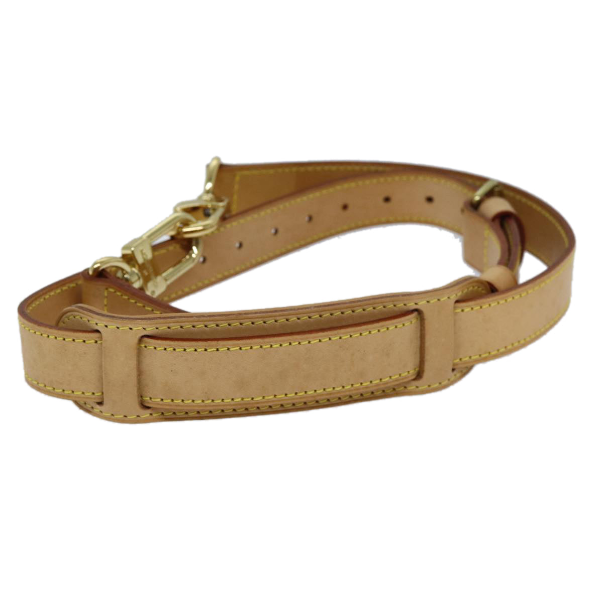LOUIS VUITTON Powanie Shoulder Strap Leather 2Set Beige LV am6383