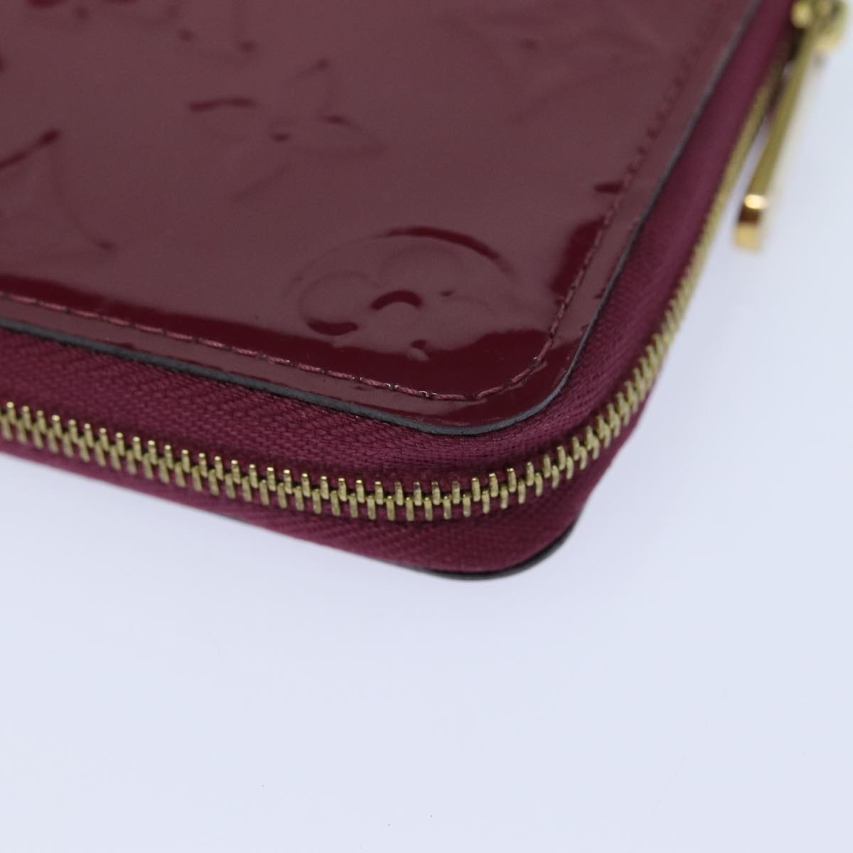 LOUIS VUITTON Monogram Vernis Zippy Coin Purse Wallet Purple M91534 am6485