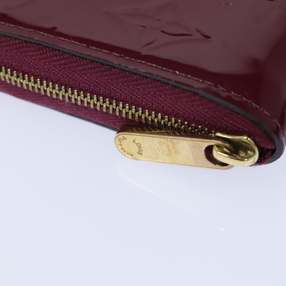 LOUIS VUITTON Monogram Vernis Zippy Coin Purse Wallet Purple M91534 am6485