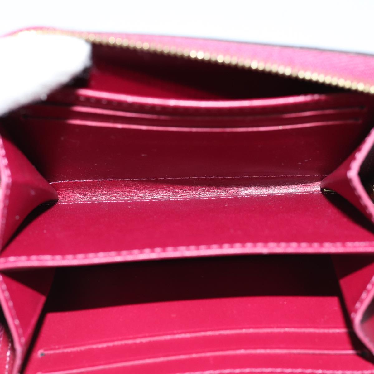 LOUIS VUITTON Monogram Vernis Zippy Coin Purse Wallet Purple M91534 am6485