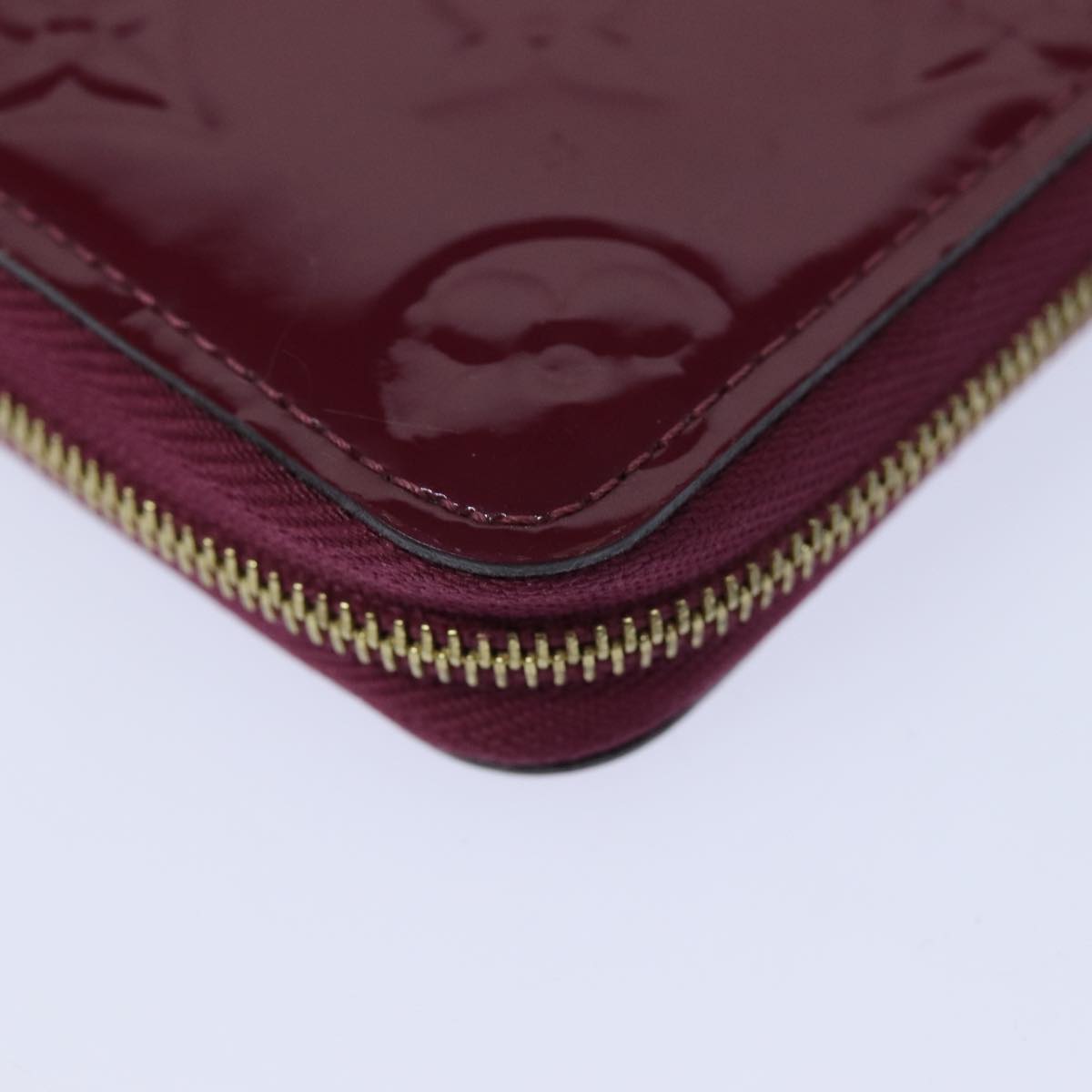 LOUIS VUITTON Monogram Vernis Zippy Coin Purse Wallet Purple M91534 am6485
