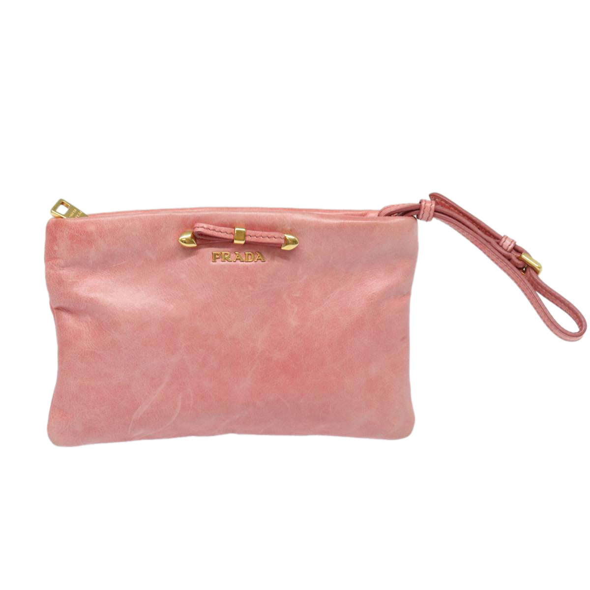 Luxury Prada Pouch Leather Pink  am6580