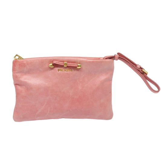 Luxury Prada Pouch Leather Pink  am6580